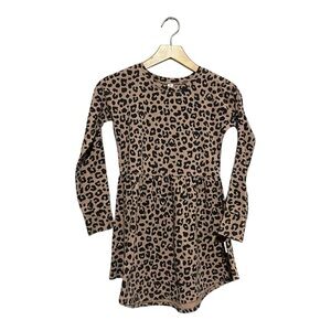 Huxbaby Girls Dress Organic Cotton Size 8 Animal Leopard Print